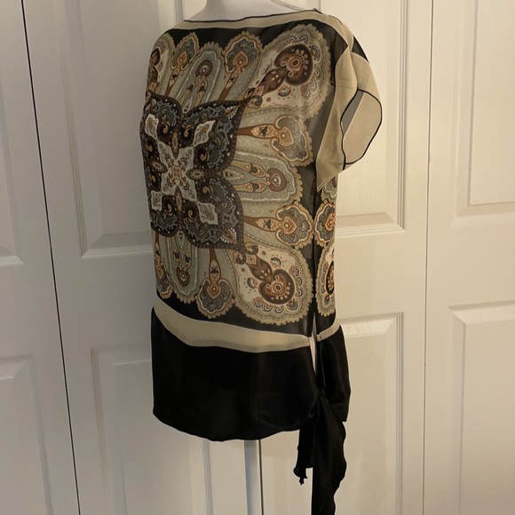 Women’s SZ S Semi-Sheer Side Tie Lightweight Top - Picture 2 of 16